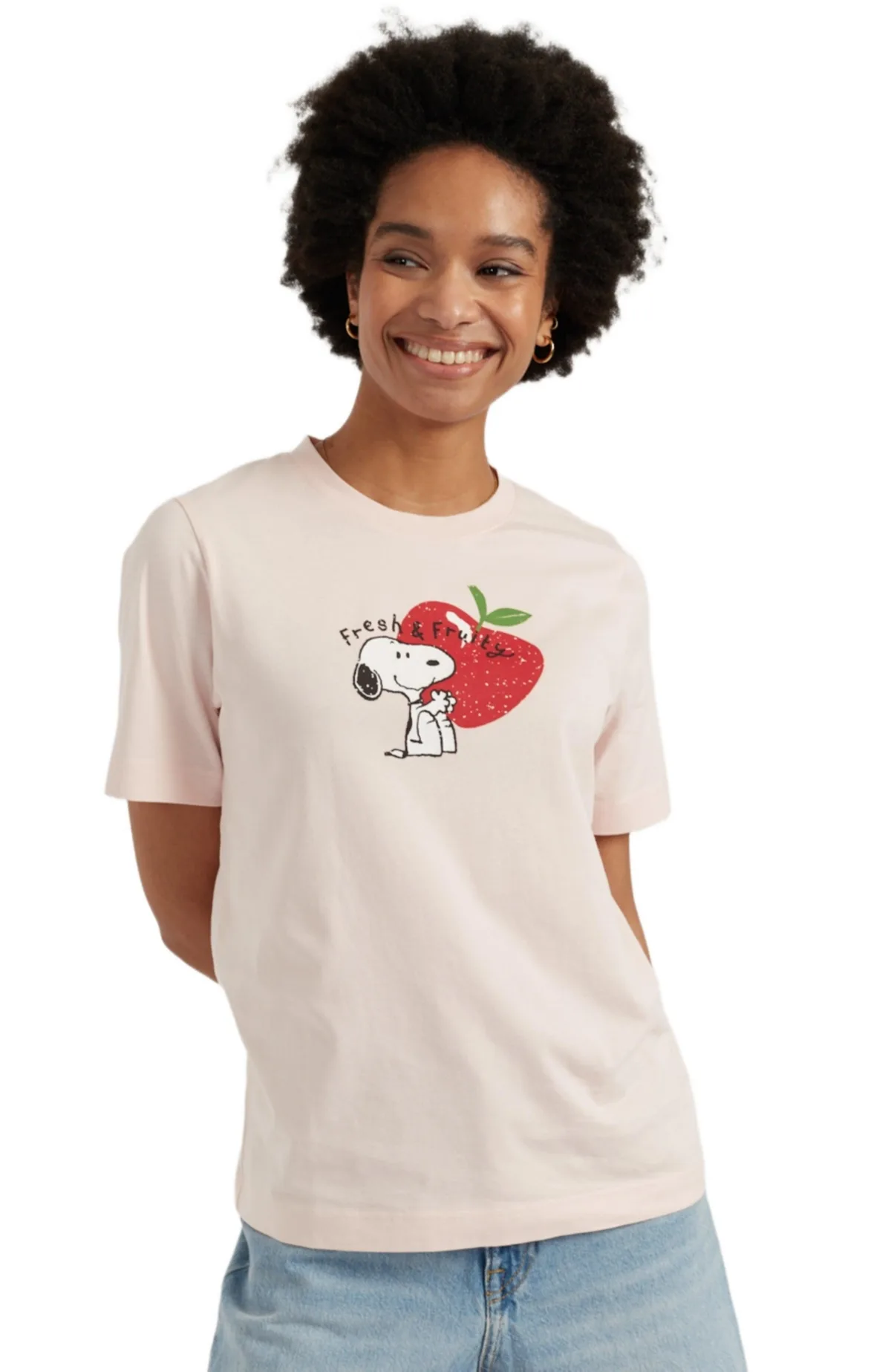 Chinti and Parker Cotton Snoopy Apple T-Shirt by Chinti & Parker