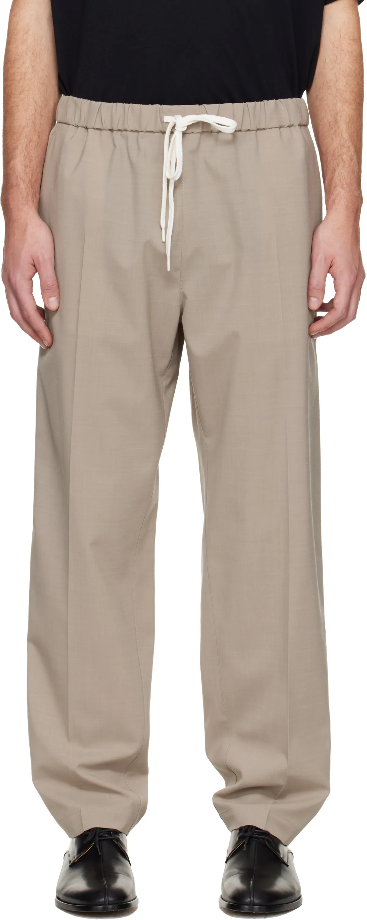 Taupe Drawstring Trousers