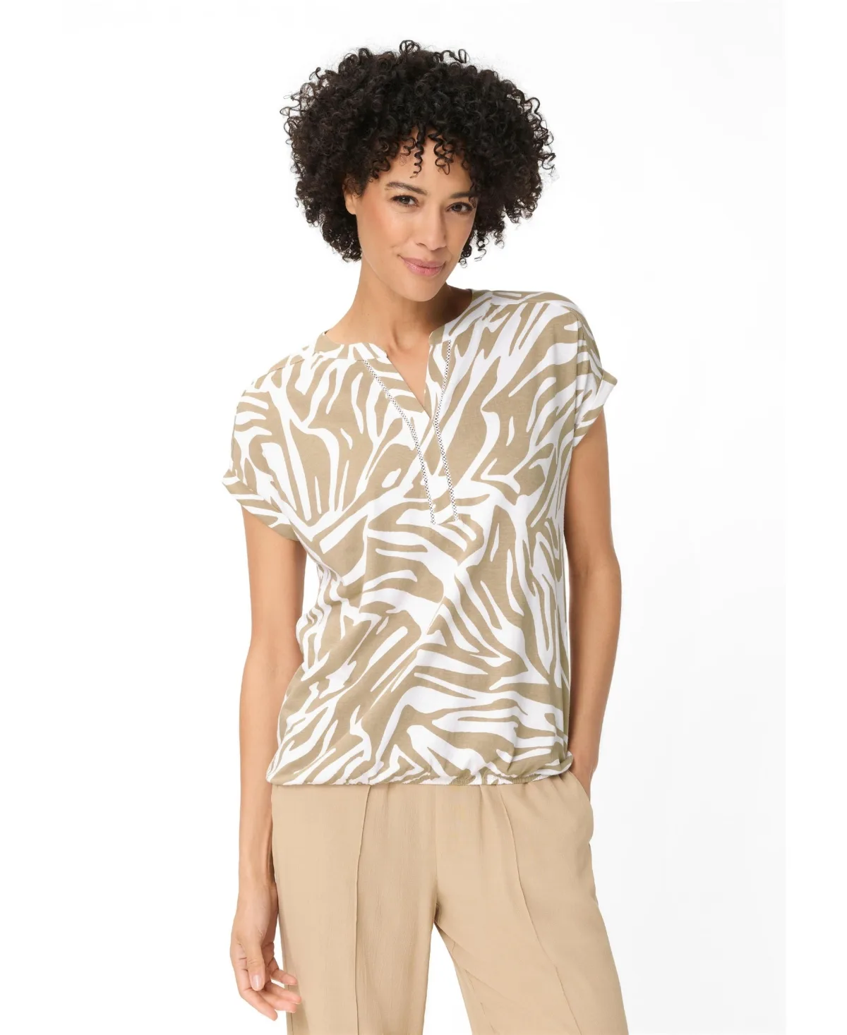 Neo Zebra Tunic T-Shirt by Olsen