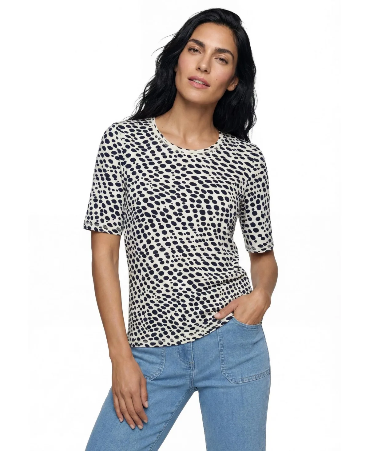 Pebble Print T-Shirt by Olsen