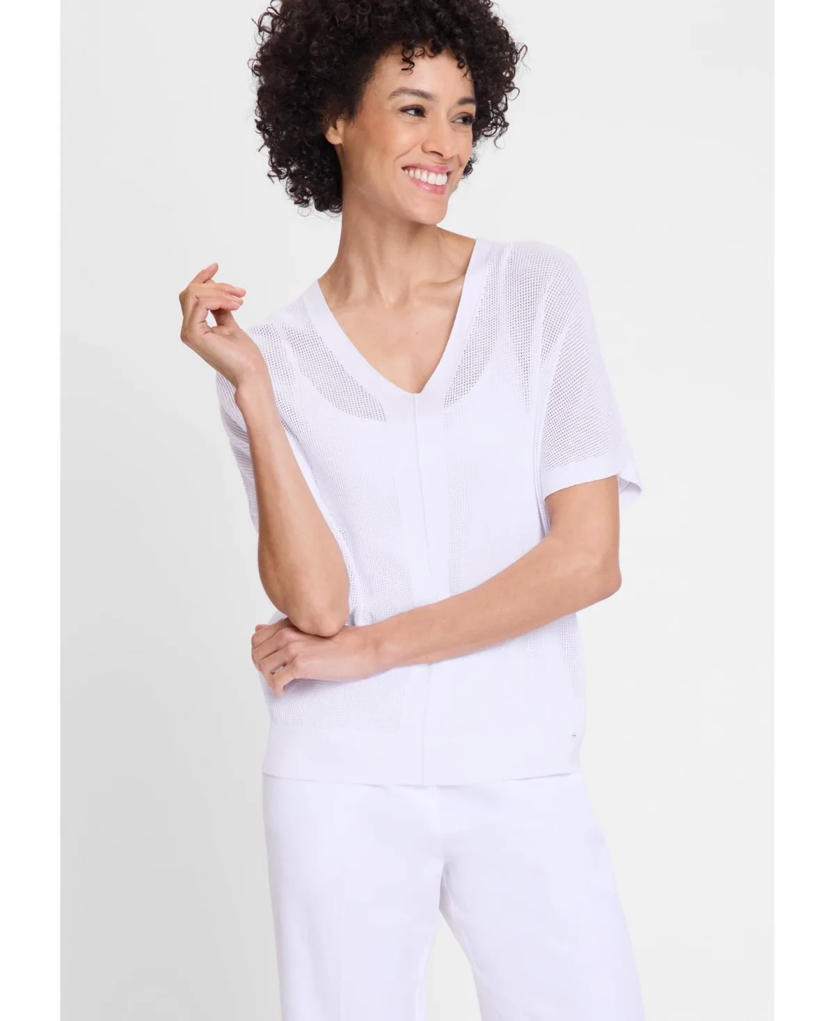 Waffle Knit Pullover by Olsen