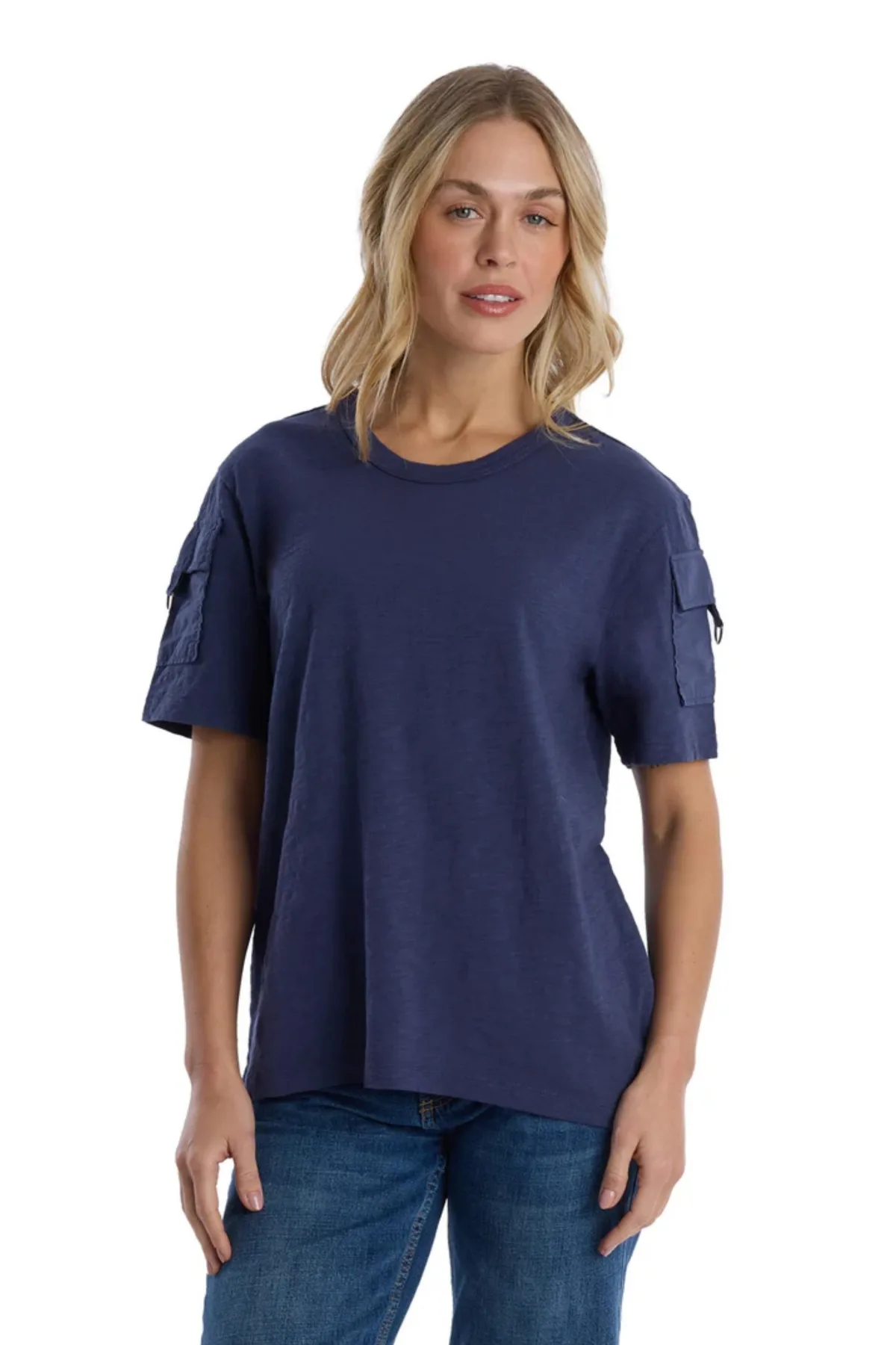 Round Neck Hi-Lo Tee by Wilt