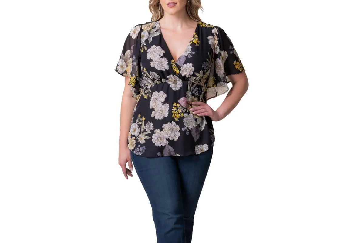 Seaside Serenade Peplum Top by Kiyonna
