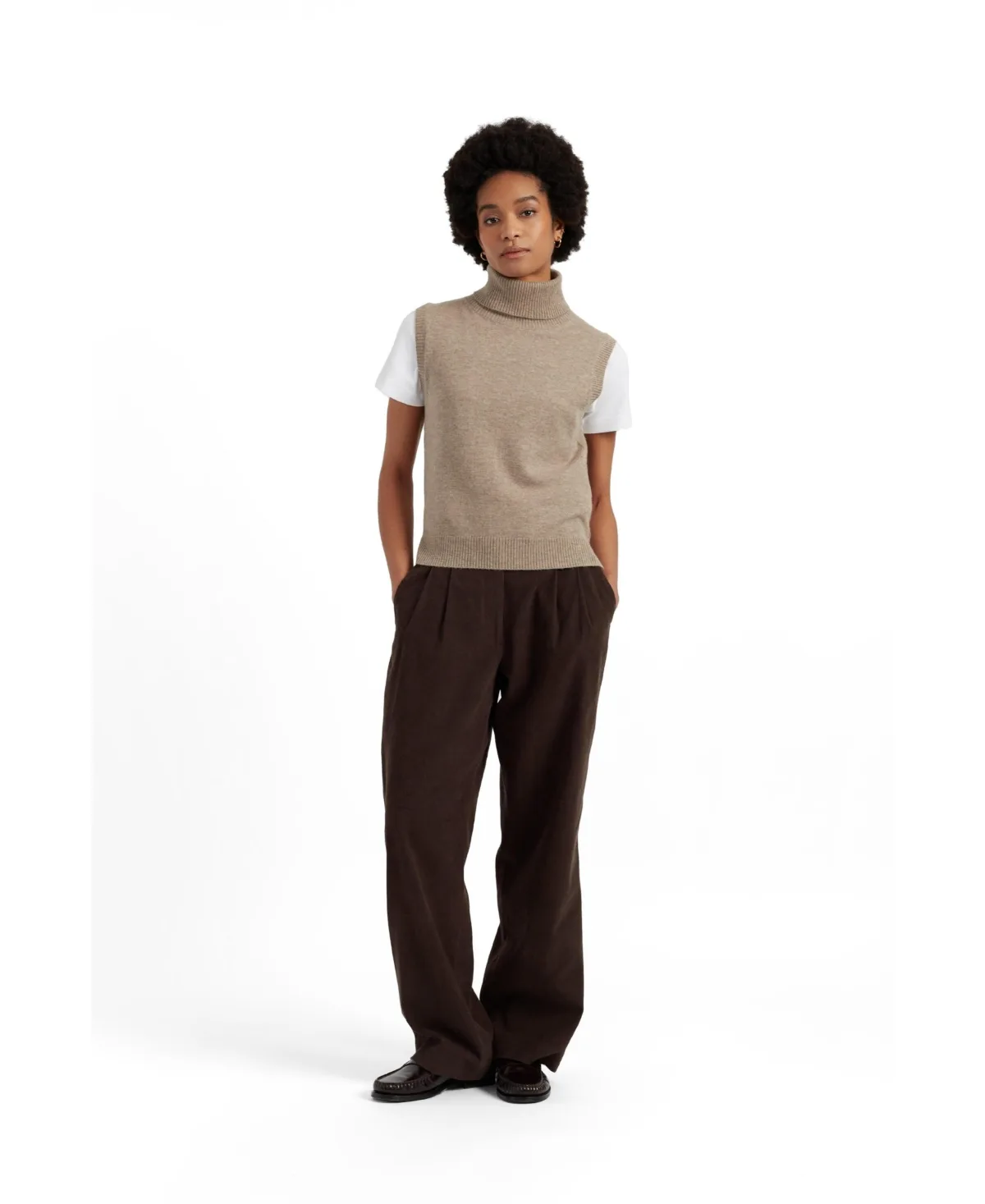 Wool-Cashmere High-Neck Tank by Chinti & Parker