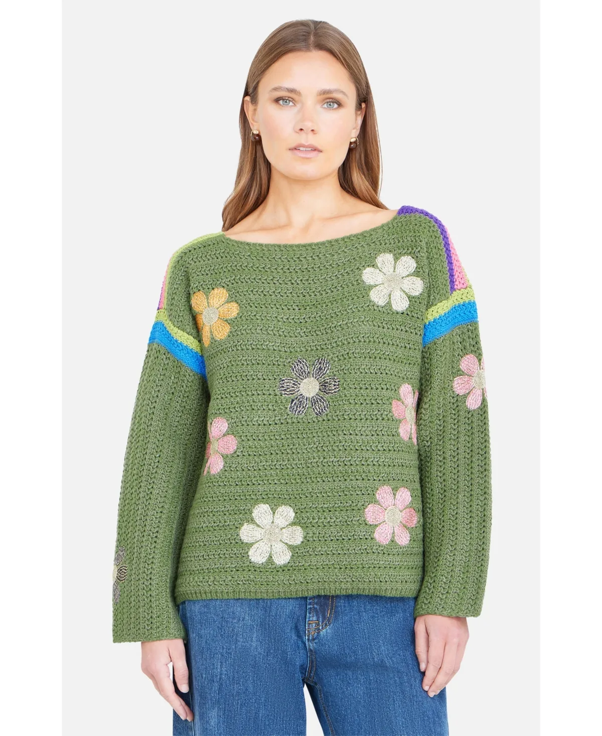 Crochet Flower Jumper by Yumi