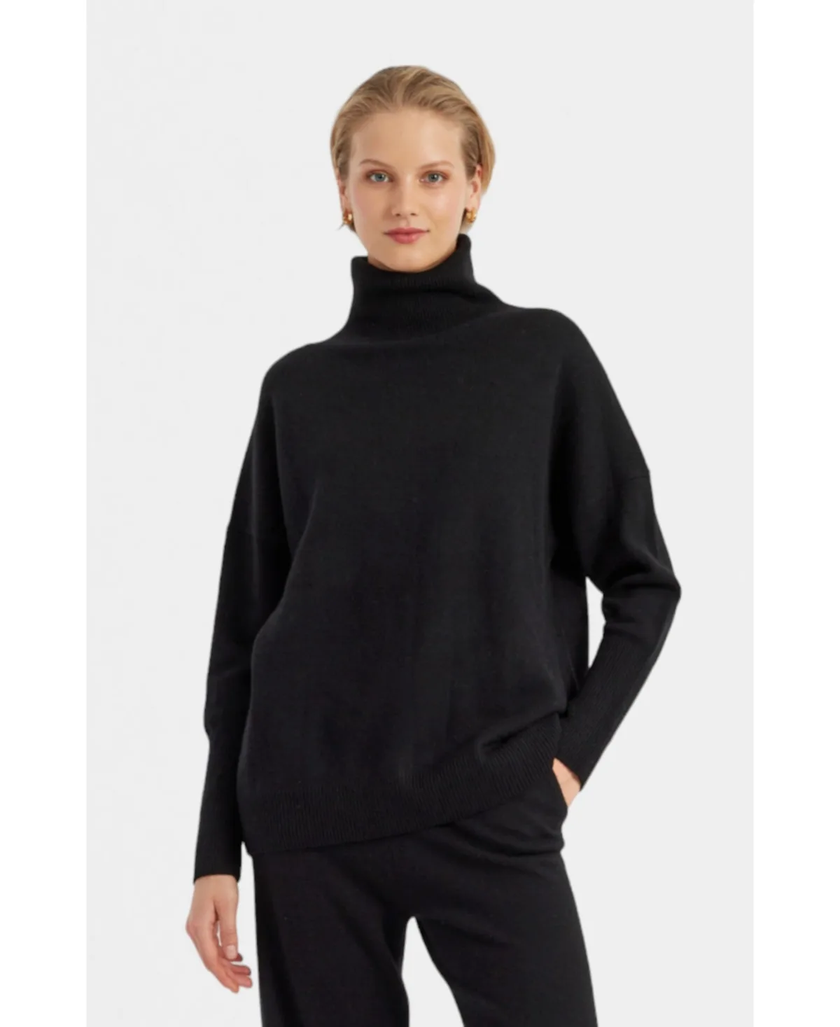 Pure Cashmere Roll Neck Sweater by Chinti & Parker