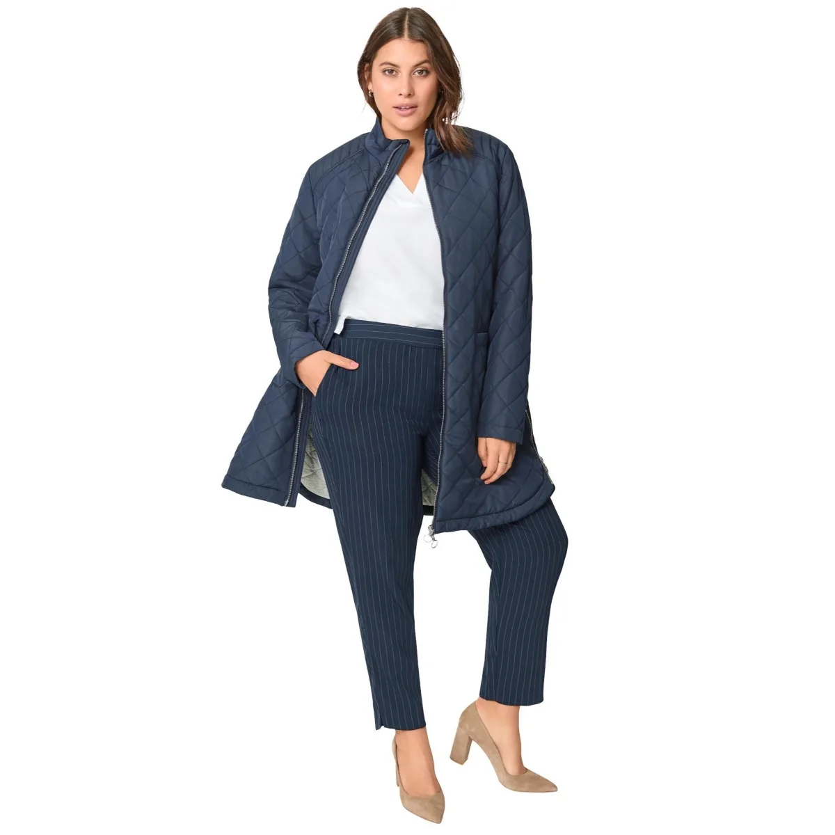 Quilted Zip Jacket by Ellos