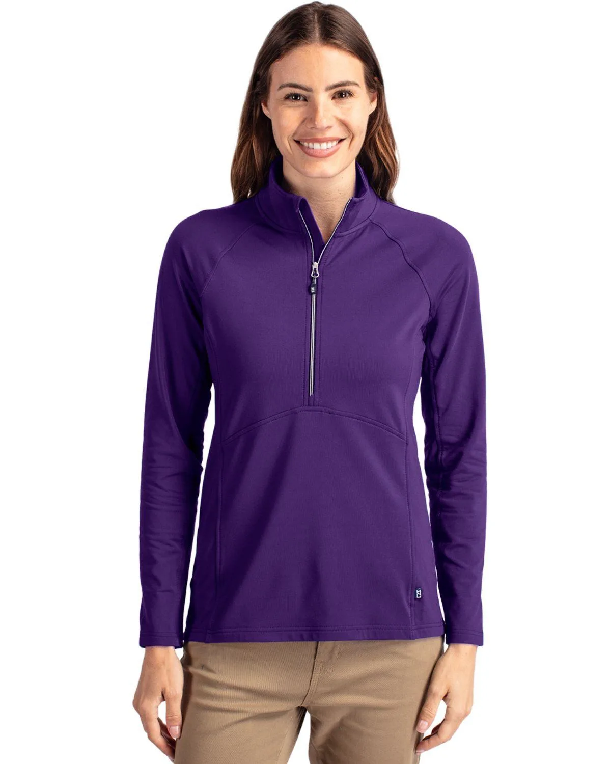 Adapt Eco Knit Stretch Recycled Half Zip Pullover by Cutter & Buck