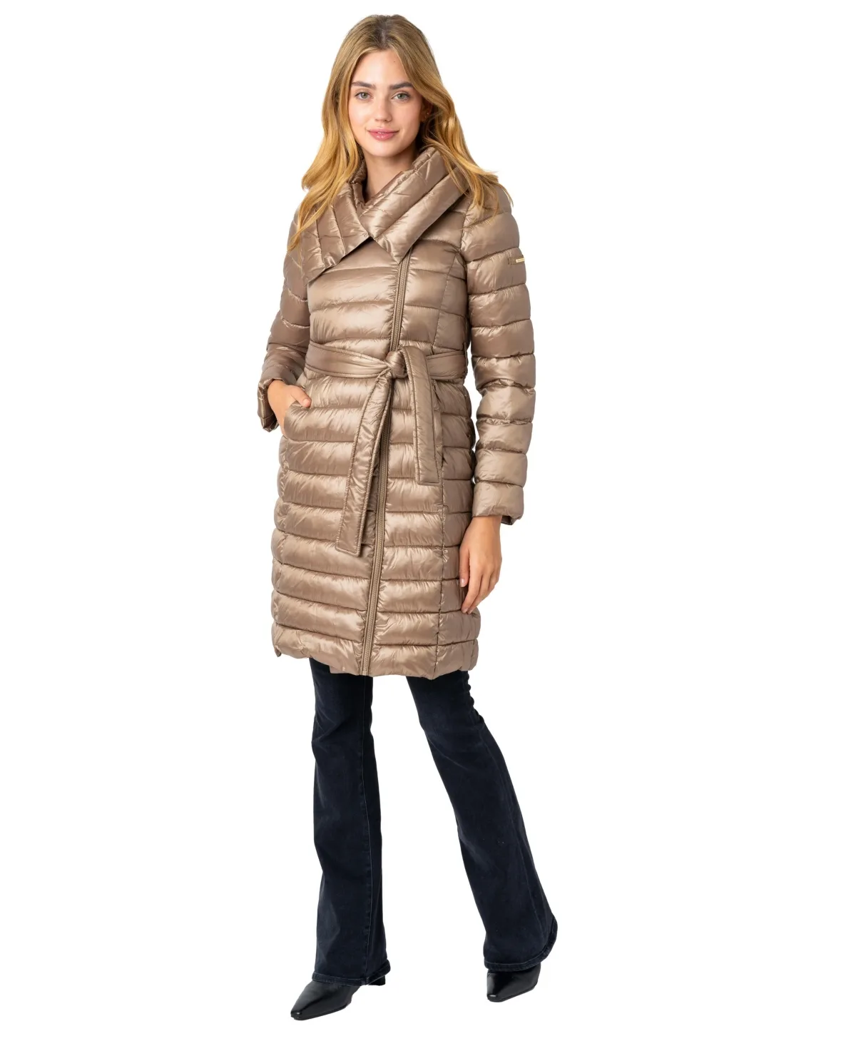Asym Puffer 38" Belted by Via Spiga