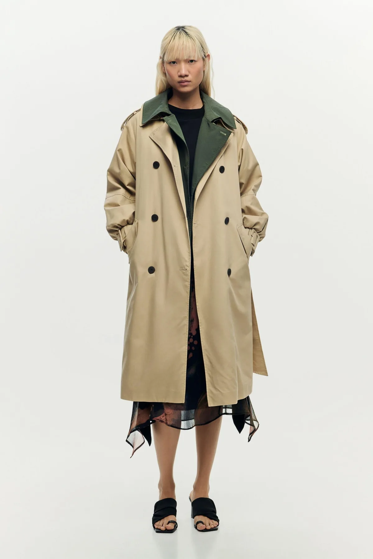 Double-Lapel Trench Coat by Desigual