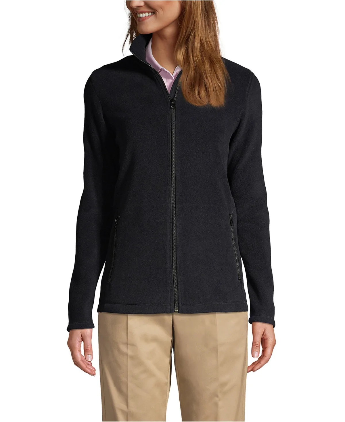 Full-Zip Mid-Weight Fleece Jacket by Lands' End