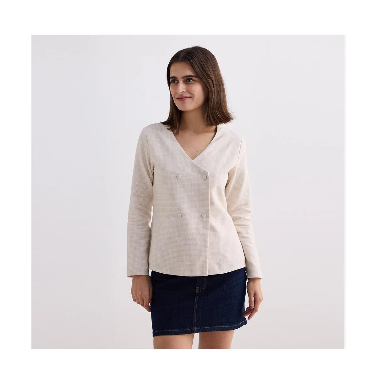 Fitted Cotton Tweed Jacket by Reistor