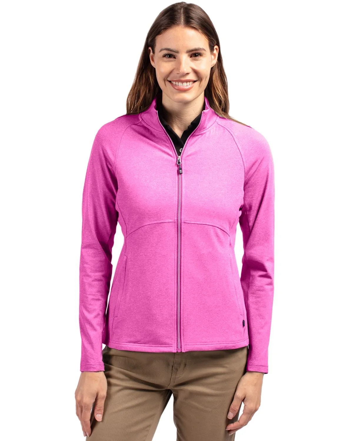 Adapt Eco Knit Heather Recycled Full Zip Jacket by Cutter & Buck