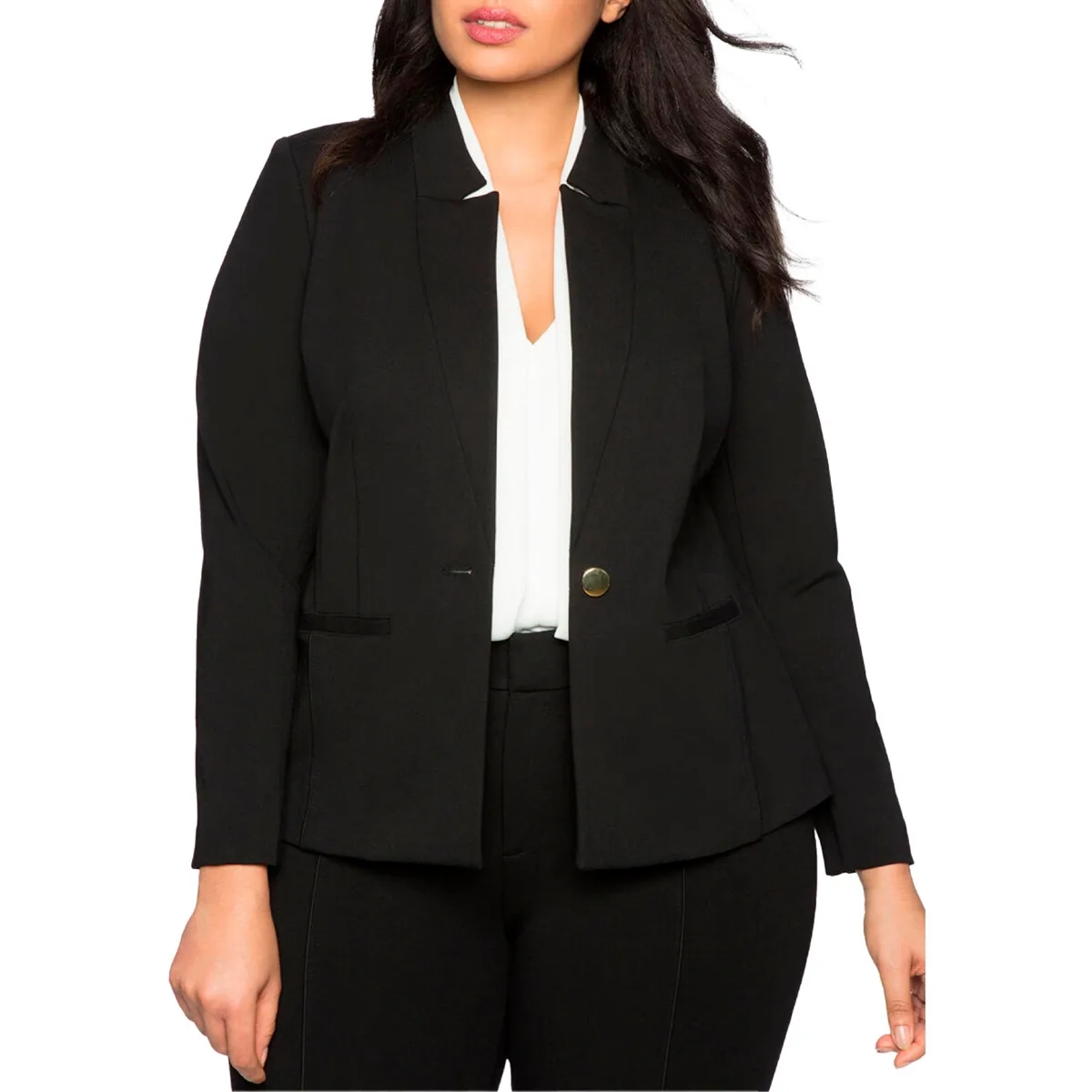 The Ultimate Stretch One Button Blazer by Eloquii