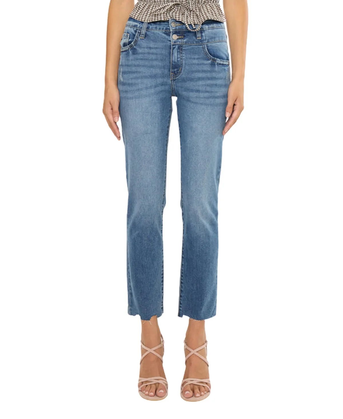 Kathleen High Rise Slim Straight Jeans by Kancan Essential