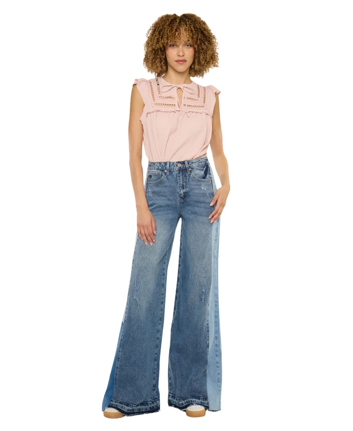 Clover High Rise Wide Leg Jeans by Kancan