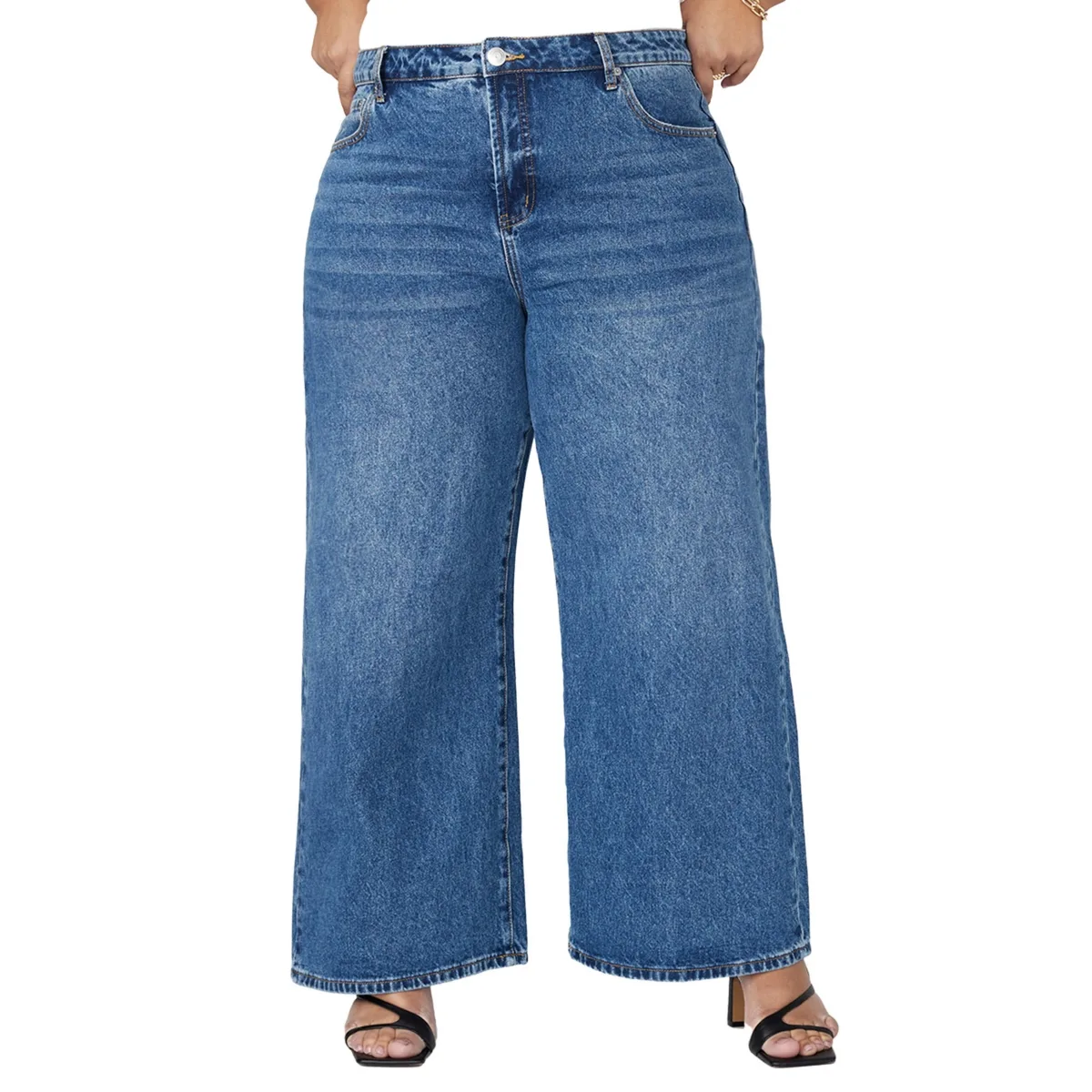 The Yvette Rigid Wide Leg Jean by Eloquii