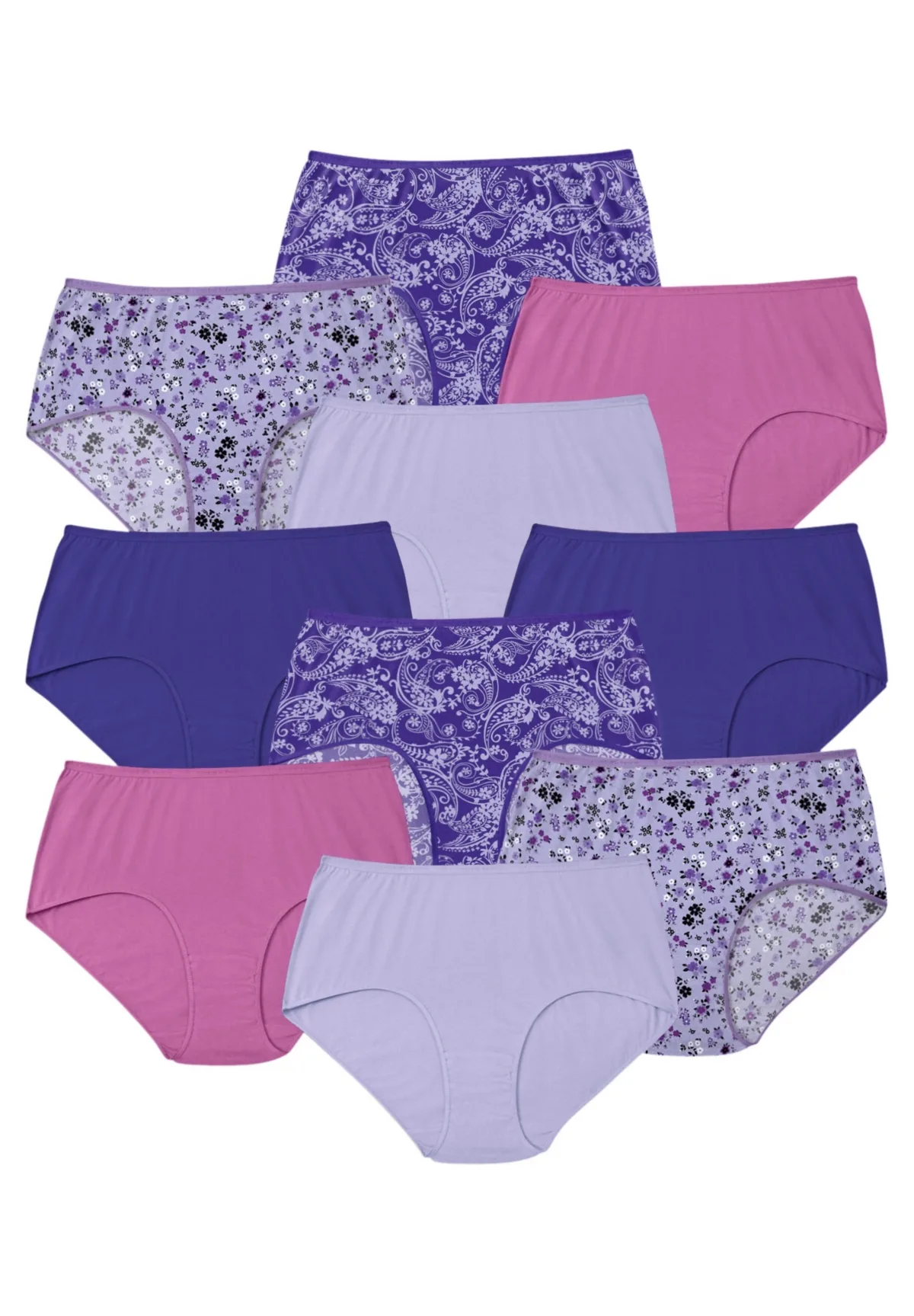 Full Coverage Cotton Brief 10-Pack by Comfort Choice