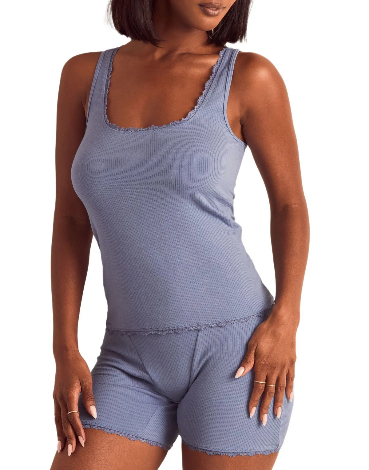 Tayler Pajama Tank & Boxer Shorts Set by Adore Me