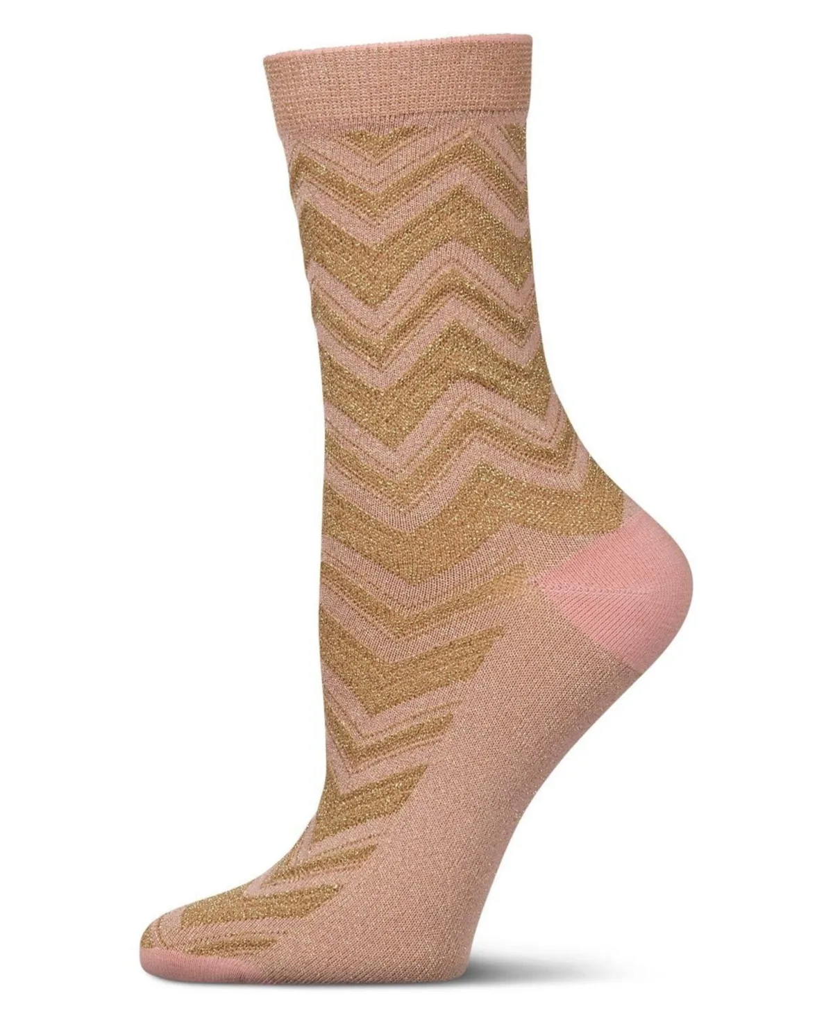 Shimmer Chevron Crew Socks by Memoi