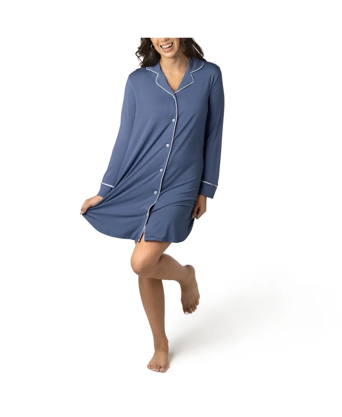 Clea Long Sleeve Postpartum Nightgown by Kindred Bravely