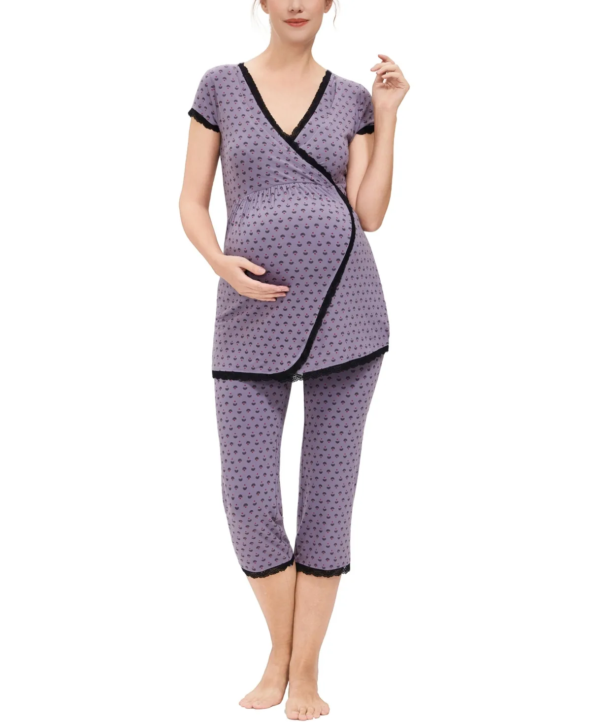 Kimi + Kai Luna Nursing 2-Piece Pajama Set by Kimi + Kai