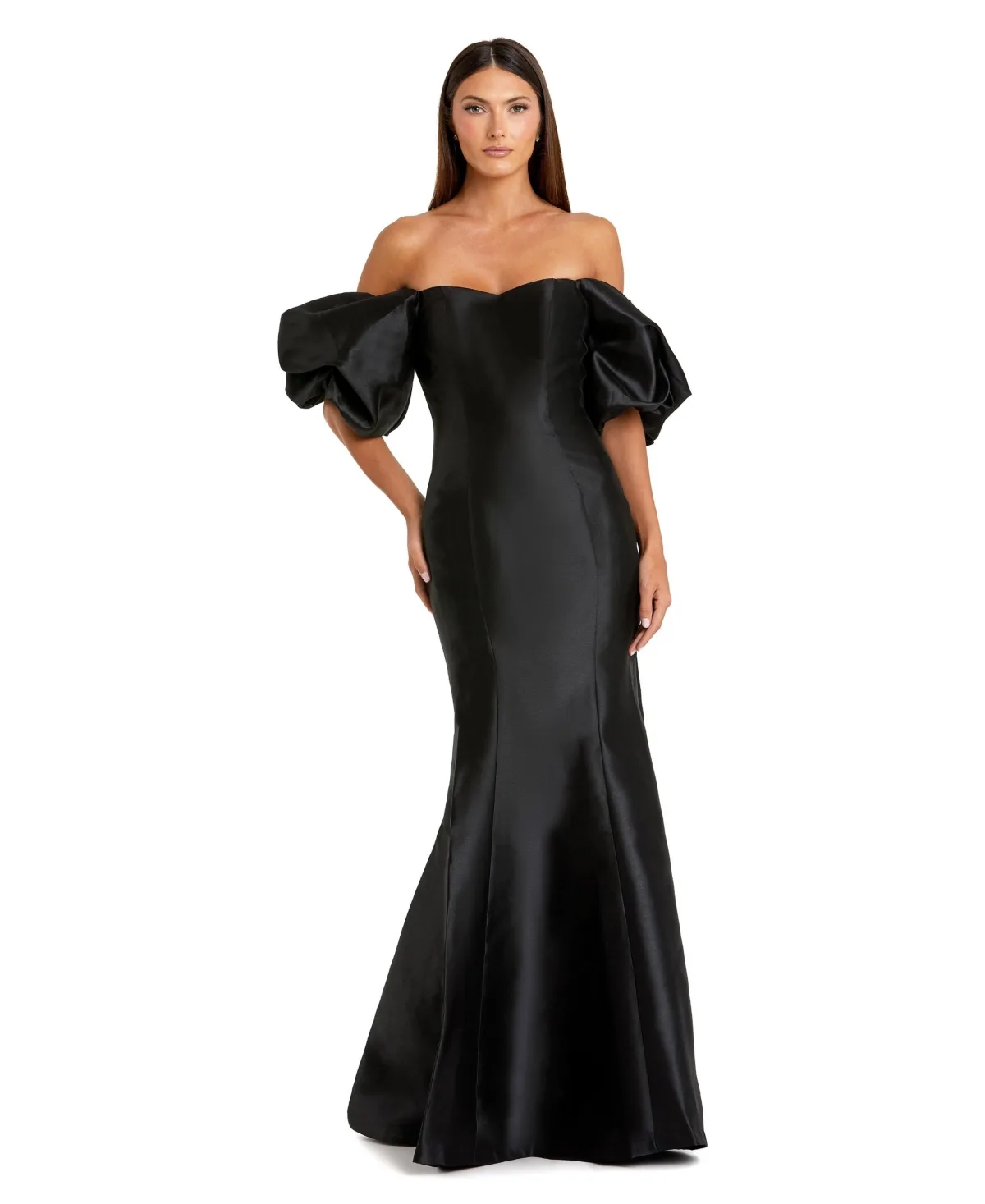 Sweetheart Off the Shoulder Puff Sleeve Gown by Mac Duggal