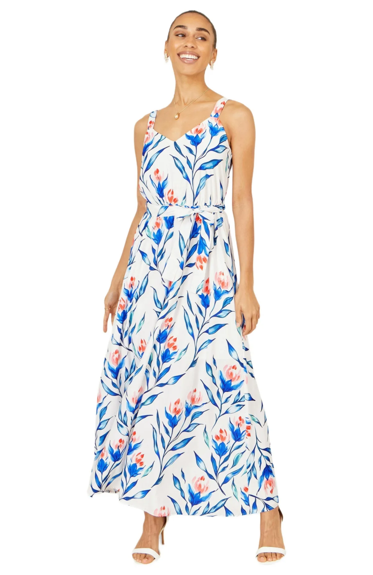 Floral Print Maxi Sun Dress by Yumi