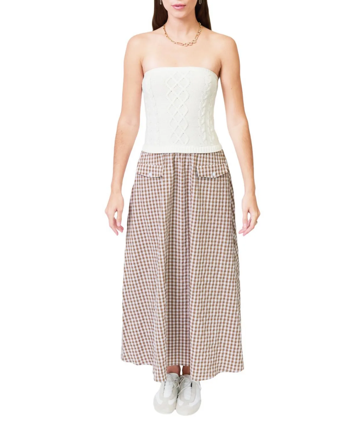 Laurel Cable Gingham Two for Dress by Central Park West