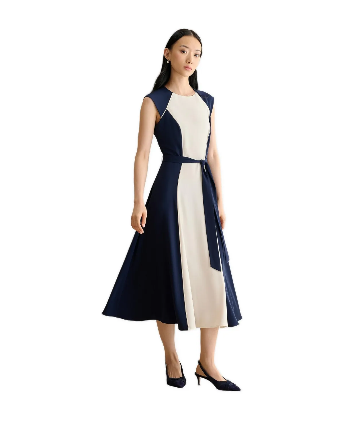 Andrea Colour Block Midi Dress by Hobbs London