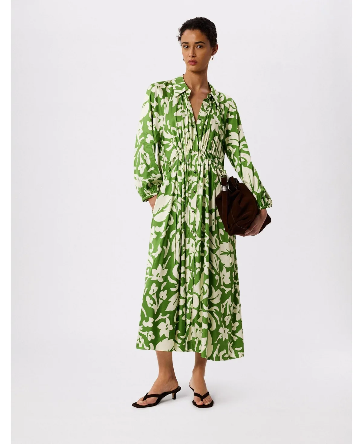 Floral Trapeze Shirt Dress by Whistles