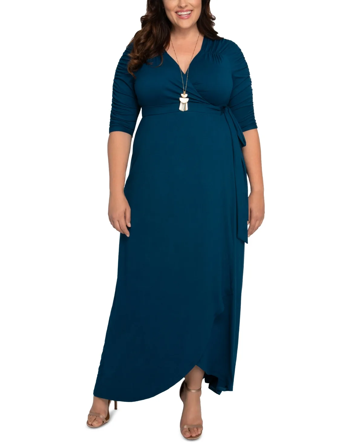 Meadow Dream Maxi Wrap Dress by Kiyonna