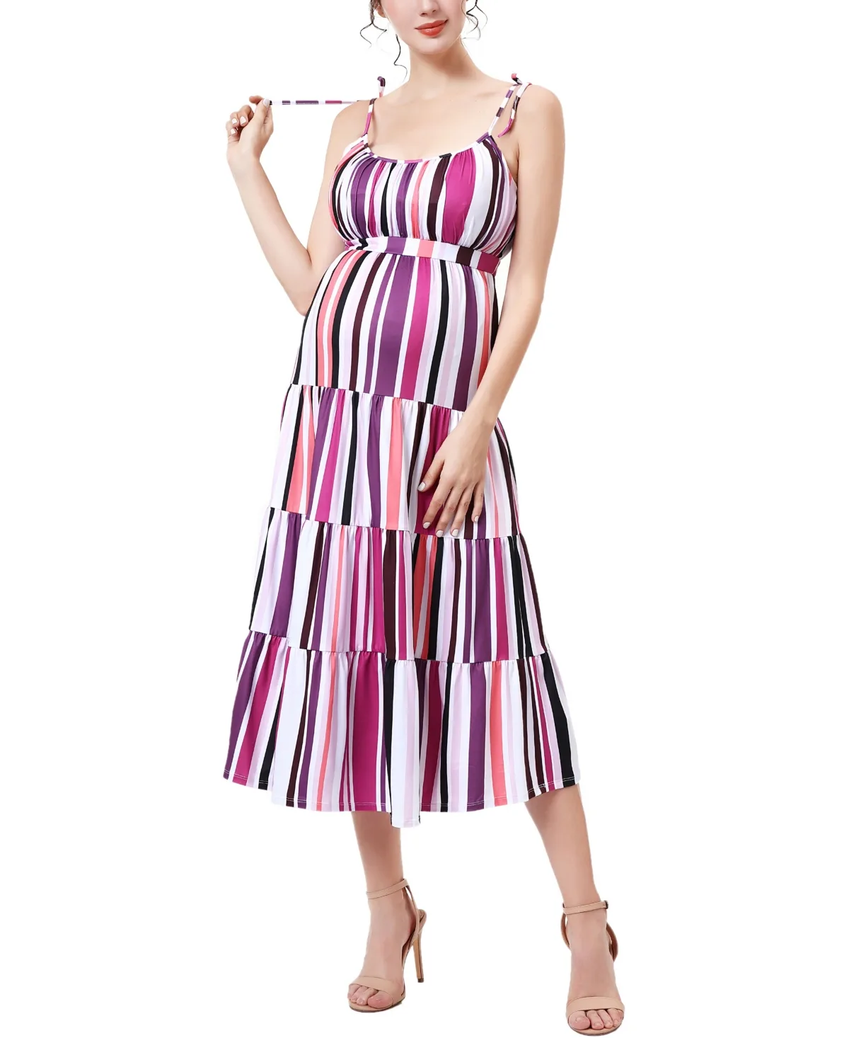 Fit and Flare Ruffle Dress by Kimi + Kai