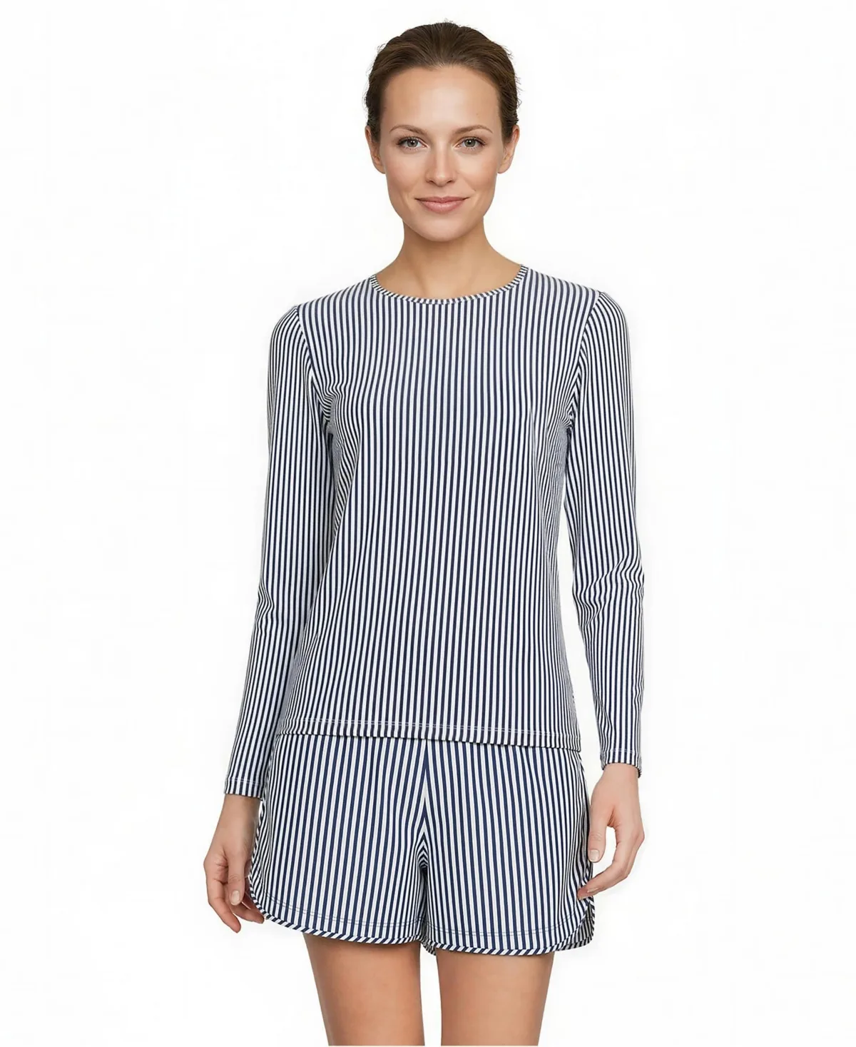 SunShade UPF 50 Long Sleeve Rash Guard Swim Tee by Lands' End