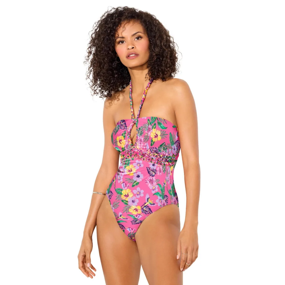 Braided Bandeau One Piece Swimsuit by Swimsuits For All