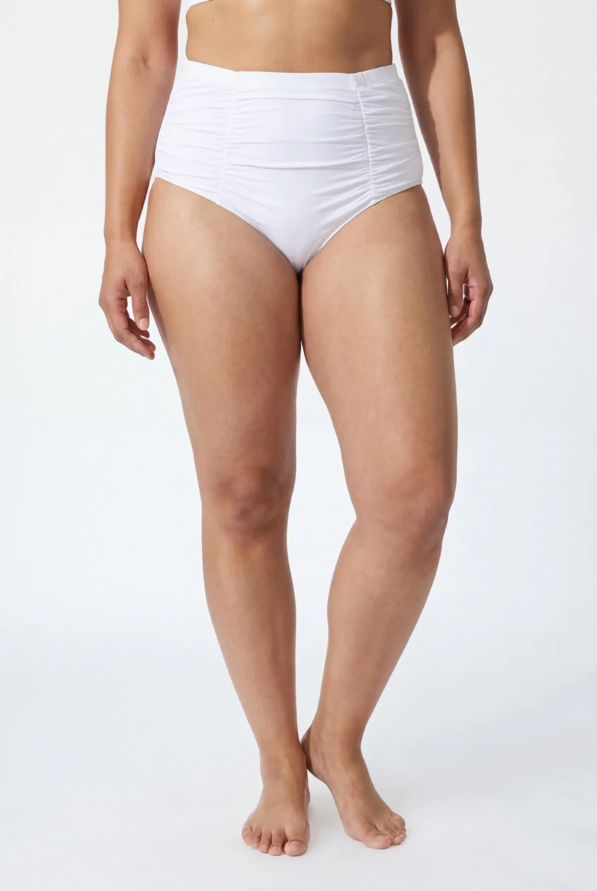 Shirred High Waist Swim Brief by Swimsuits For All
