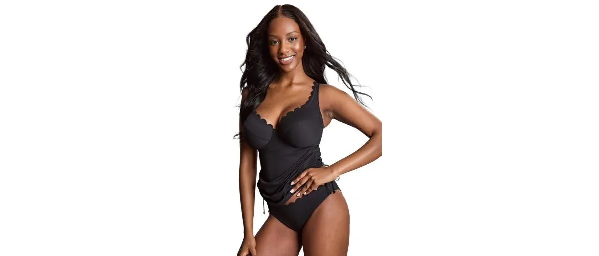 Spirit Selena Underwire Scalloped Plunge Tankini Swim Bra by Panache Lingerie