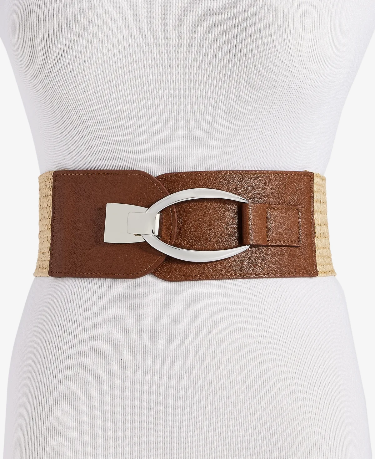 Stretch Straw Oval & Hook Belt by I.n.c. International Concepts