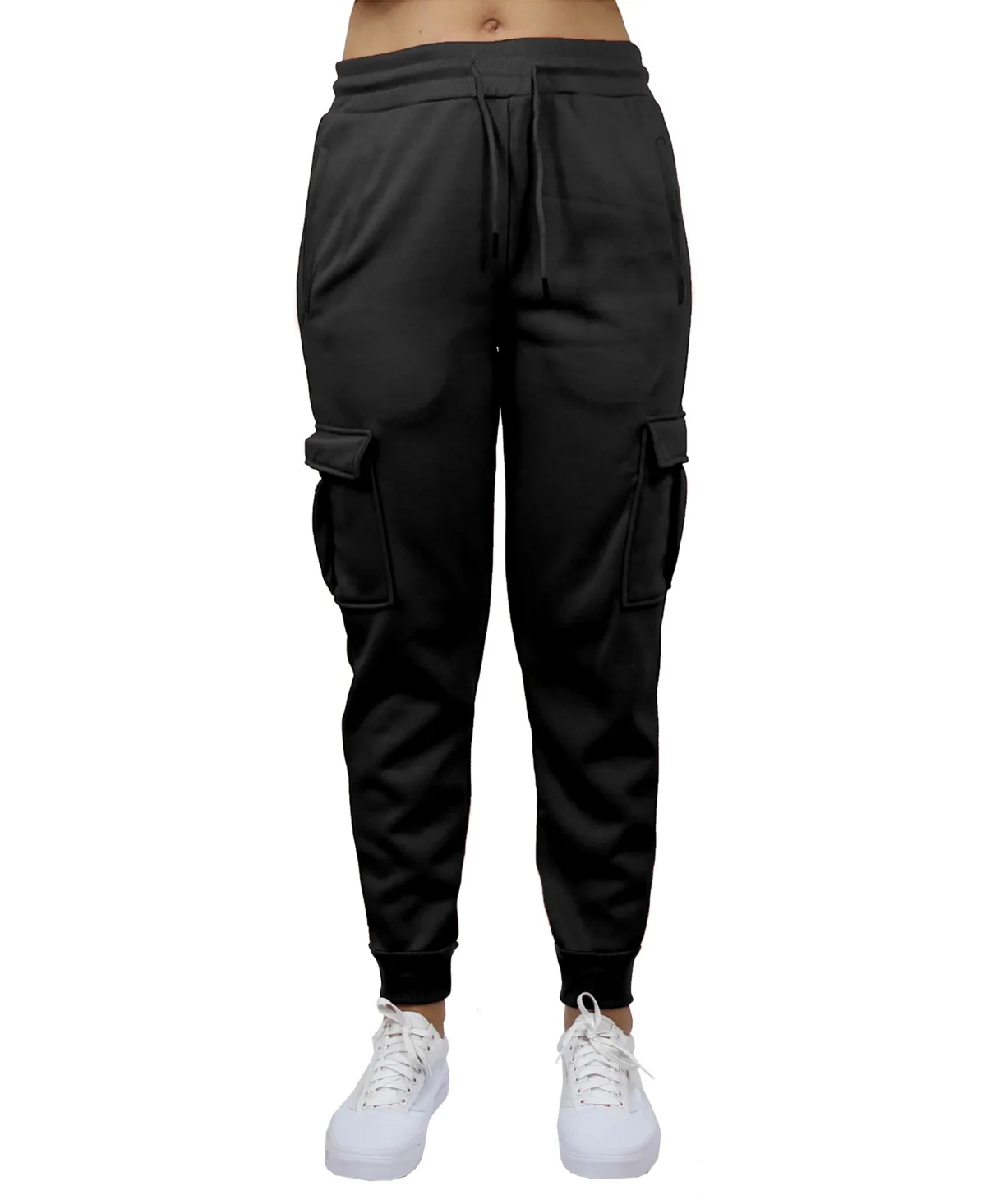 Heavyweight Loose Fit Fleece-Lined Cargo Jogger Pants by Carol Vee