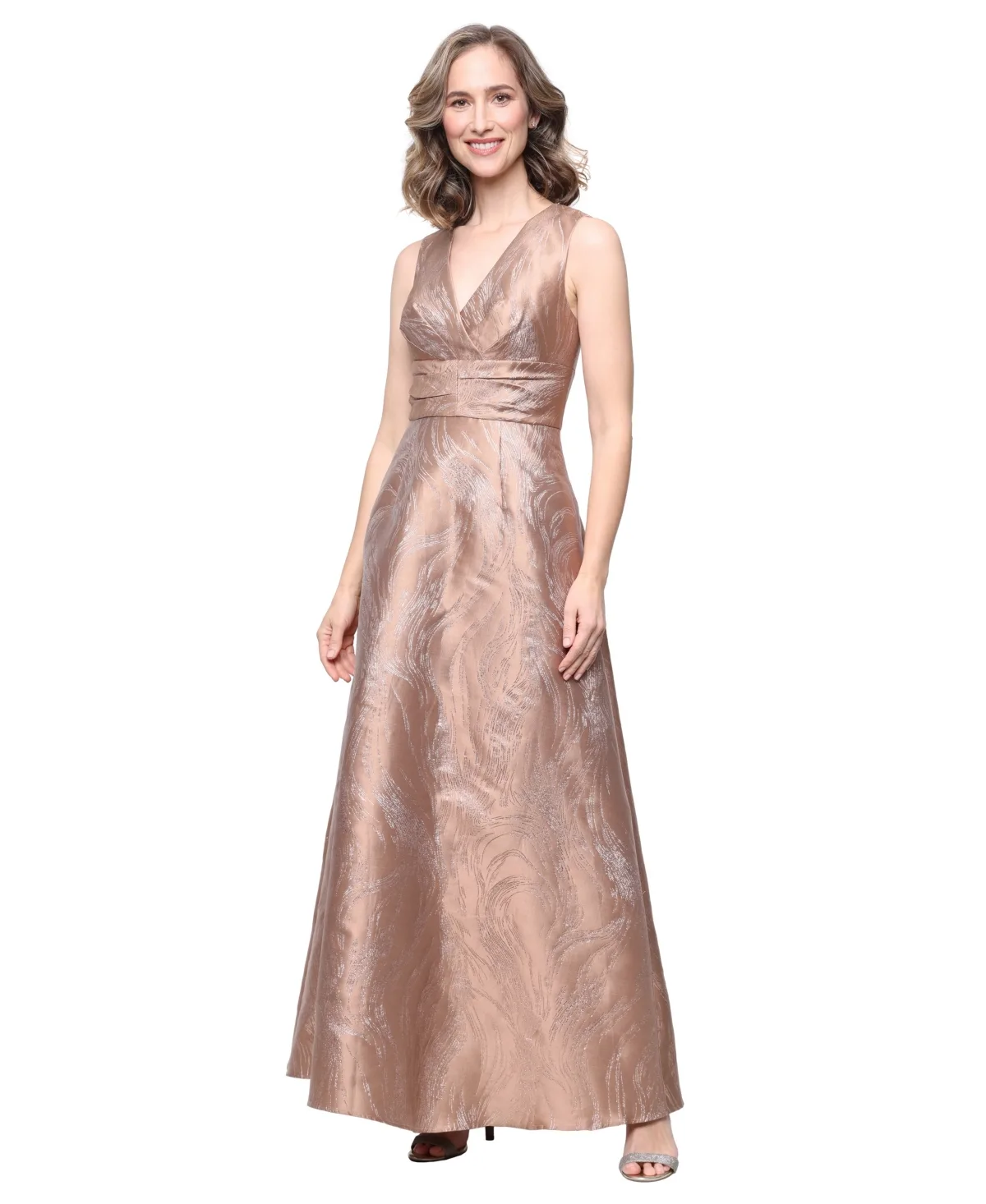 V-Neck Sleeveless Gown by Alex Evenings