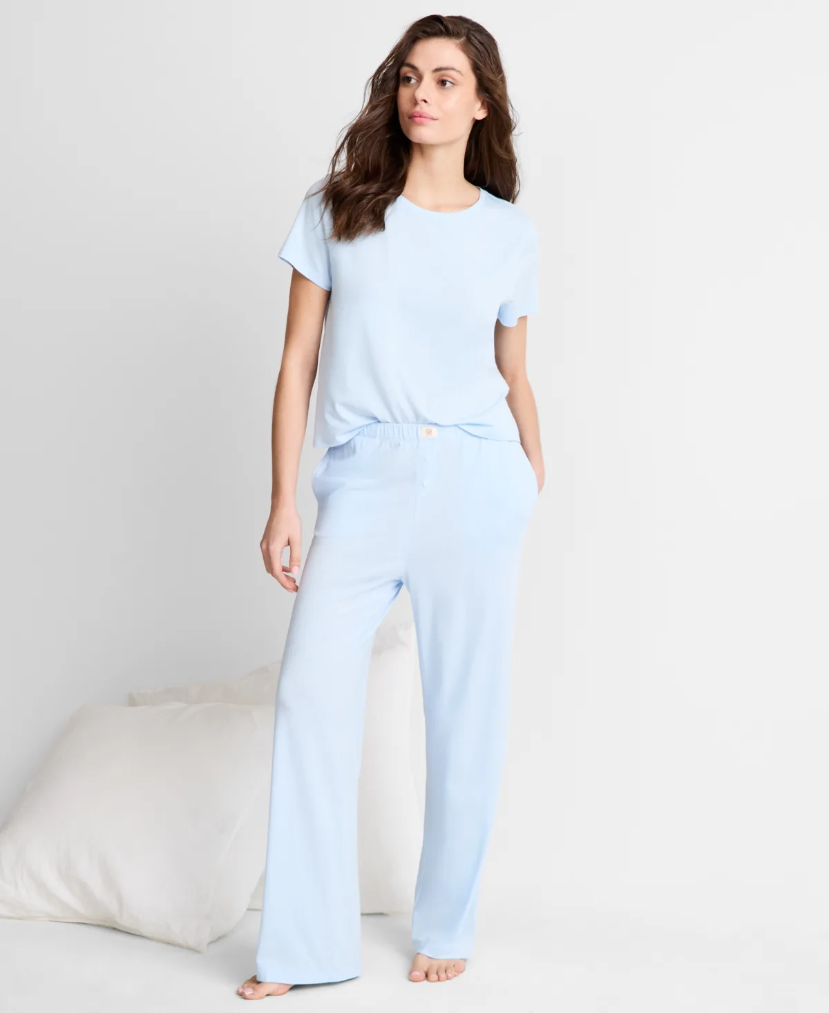 Solid Short-Sleeve T-Shirt and Pant Set by State Of Day