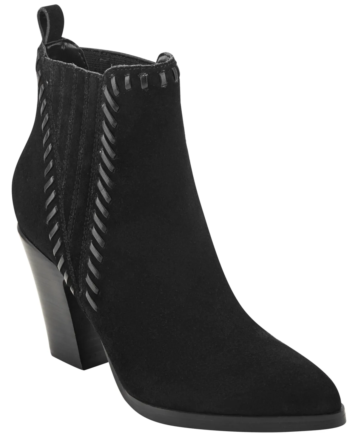 Alvira Suede Block Heel Booties by Marc Fisher Ltd