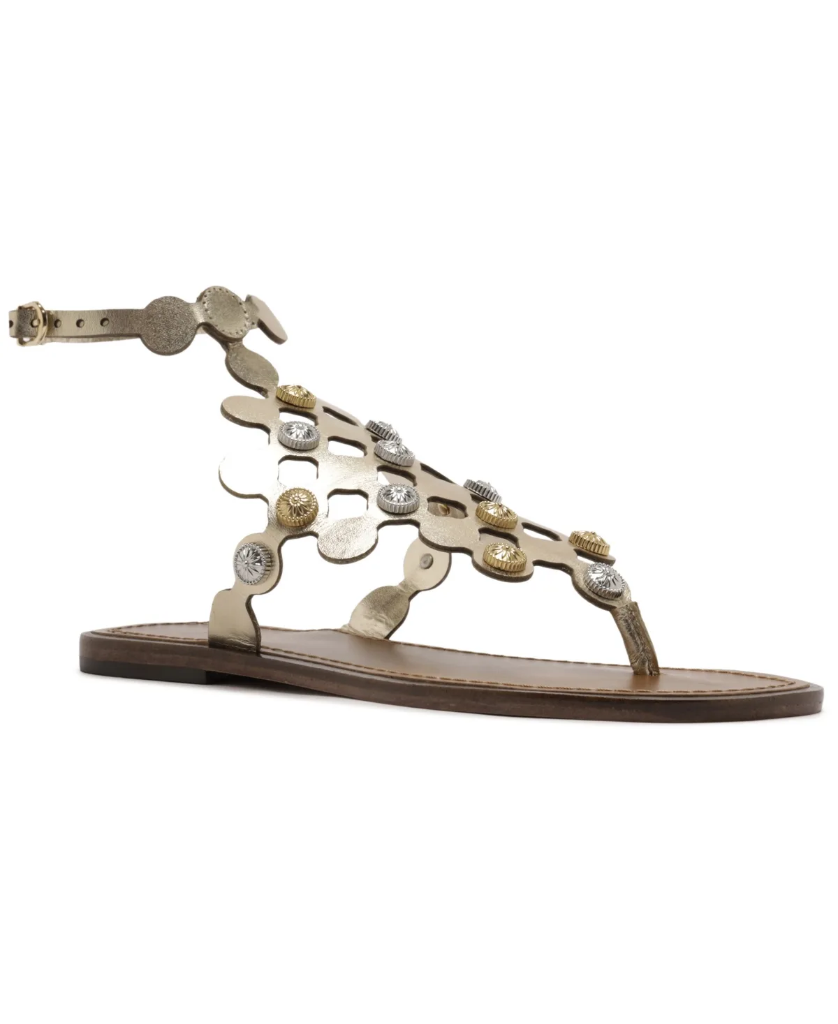 Haven Round Toe Flat Sandals by Arezzo
