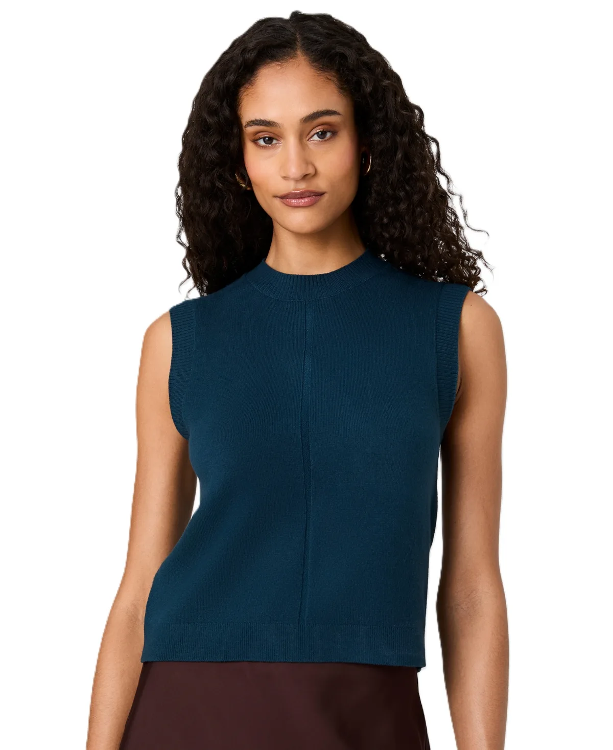 Babysoft Vertical Tick Sleeveless Knit Top