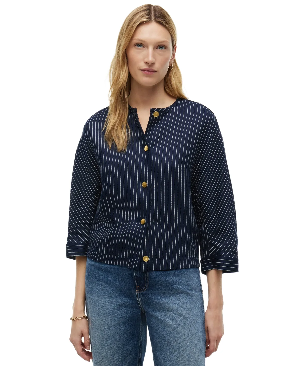 Linen Nautical Stripe Blouse by Tommy Hilfiger