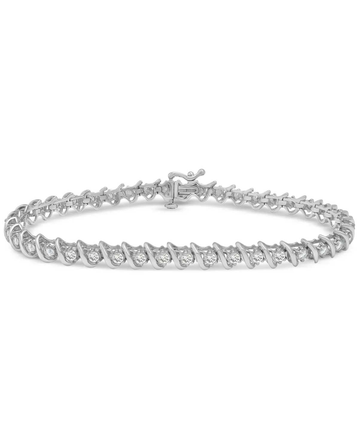 Diamond Twist Bracelet (2-1/3 ct. t.w.) in 14K White or Yellow Gold by Macy's