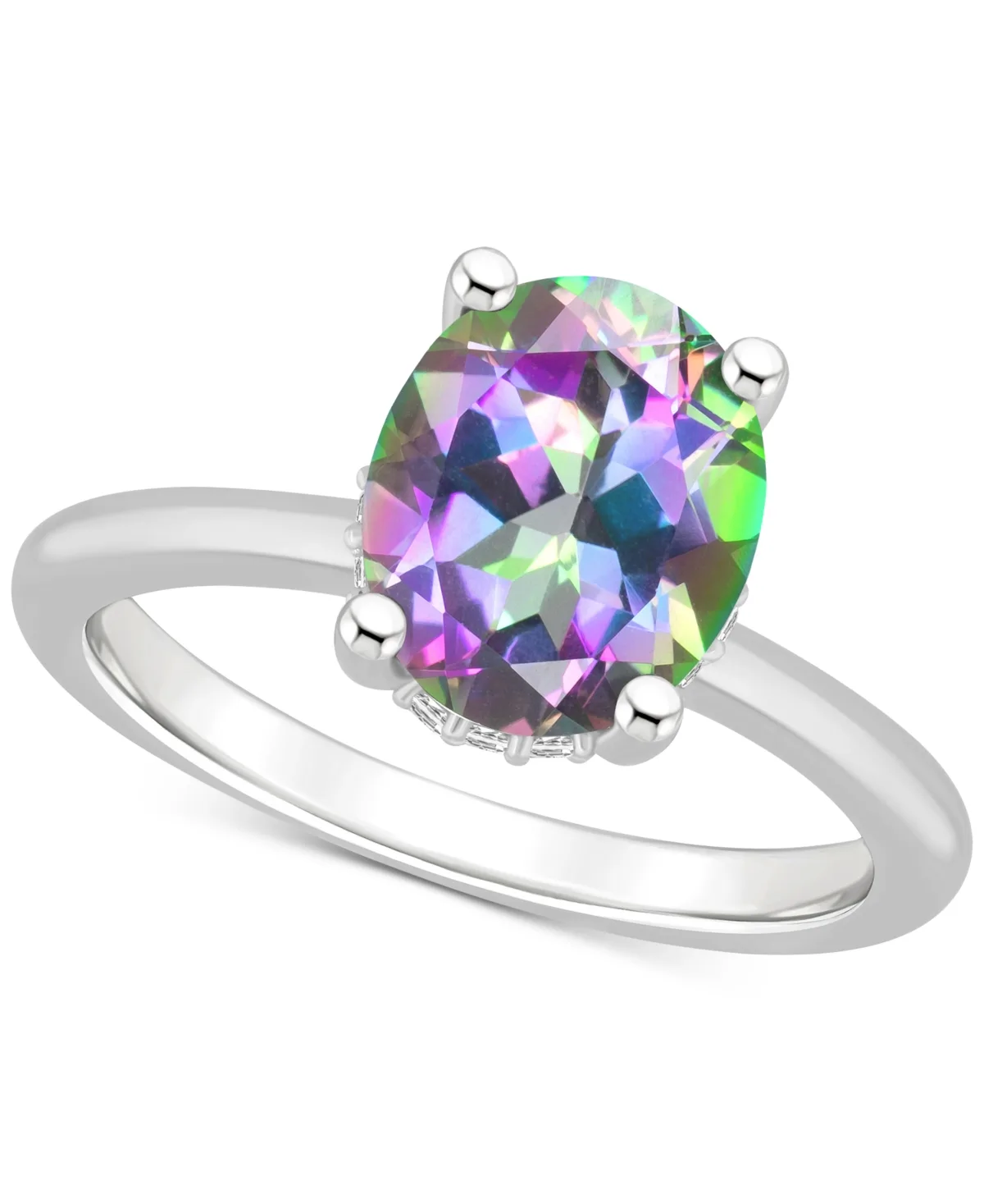 Oval Solitaire Ring (3-5/8 ct. t.w.) in Sterling Silver by Macy's