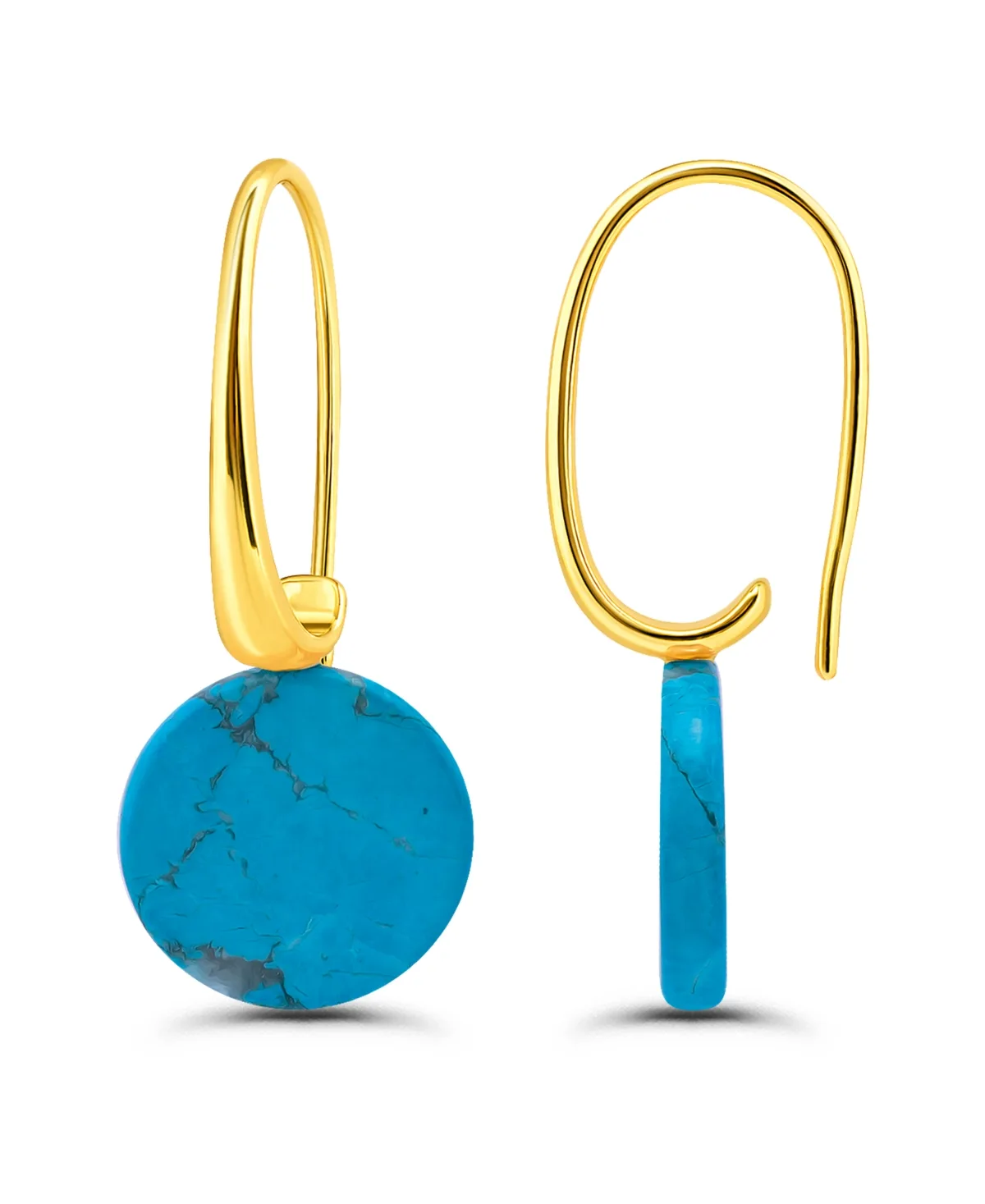Genuine Howlite Chrysocolla Tear Drop on Hardwire Fishhook Closure Earrings by Macy's