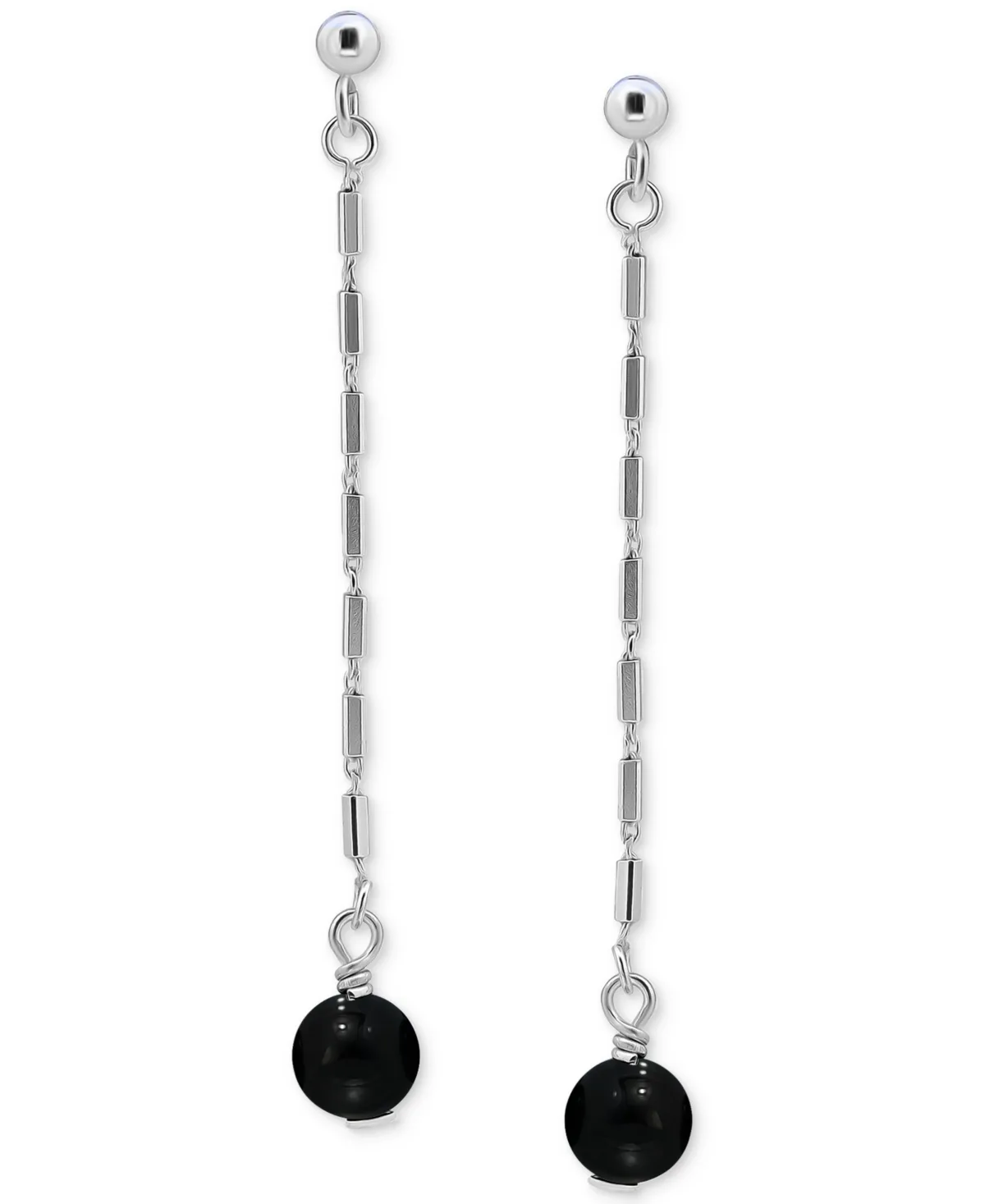 Gemstone Bead Chain Drop Earrings in 18k Gold-Plated Sterling Silver by Giani Bernini