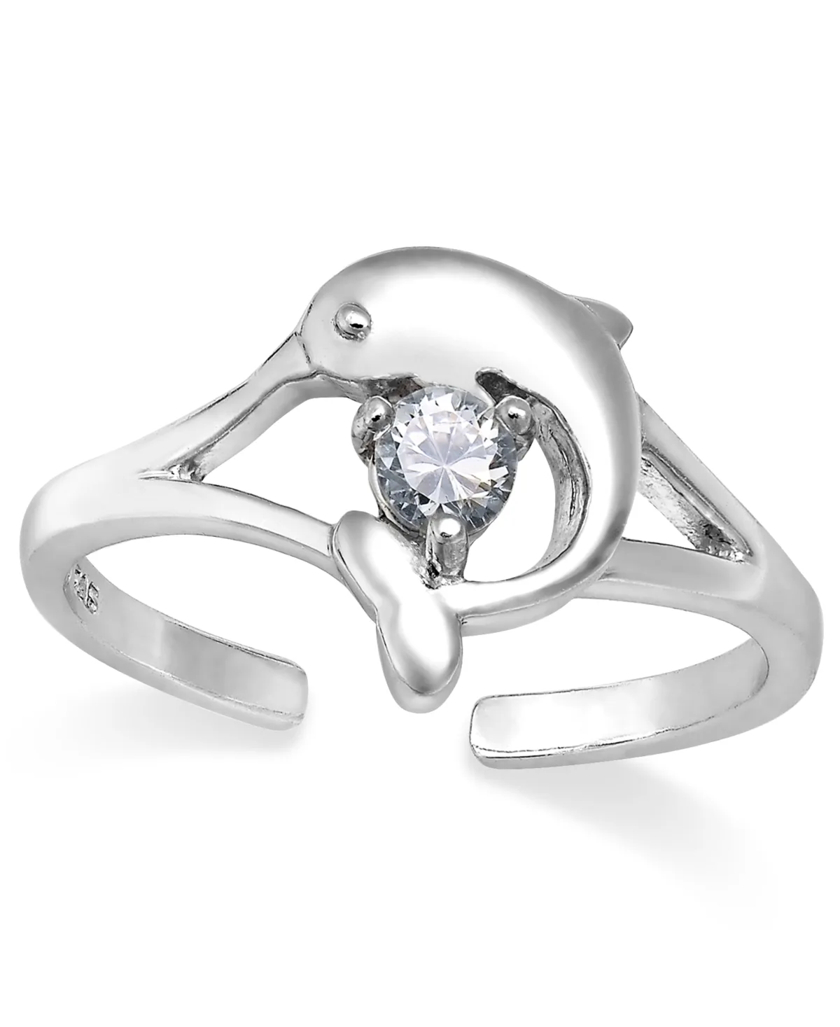 B. Brilliant Cubic Zirconia Dolphin Toe Ring in Sterling Silver (1/10 ct. t.w.) by Giani Bernini